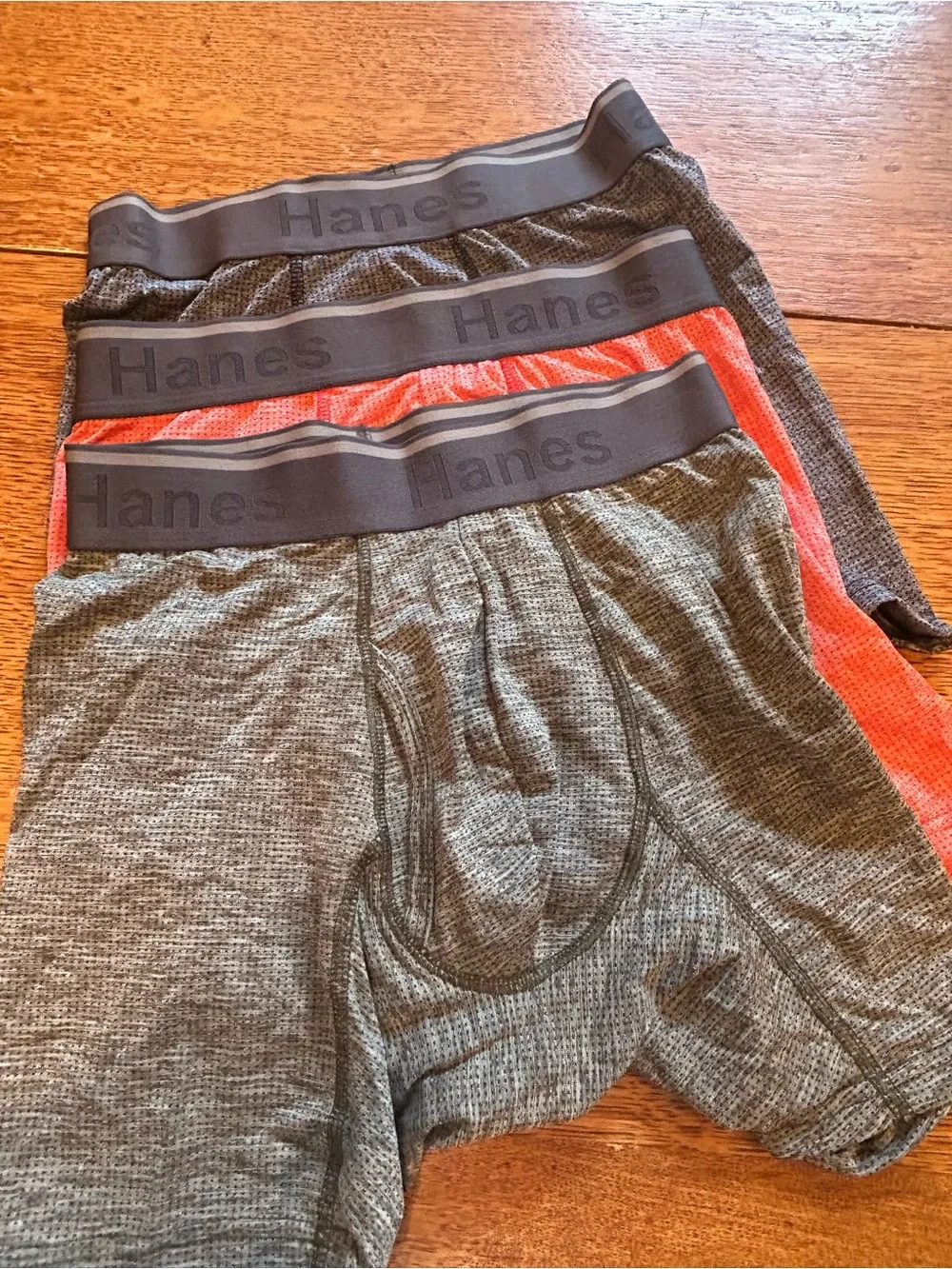 Hanes Men's 3-Pack Performance Boxer Briefs - Gray & Orange
